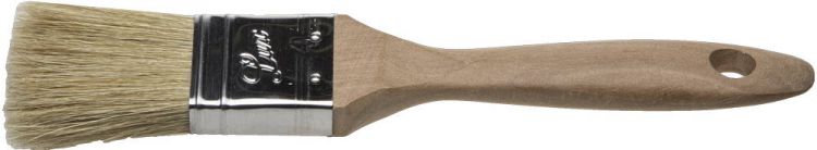 Кисть плоская STAYER "UNIVERSAL-LUX", светлая натуральная щетина, деревянная ручка, 25мм
