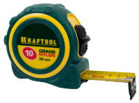 Рулетка KRAFTOOL "EXPERT" "GRAND", двухкомпонентный корпус, двусторонняя шкала, нейлоновое покрытие, 10мх30мм