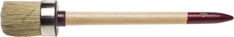 Кисть круглая ЗУБР "УНИВЕРСАЛ - МАСТЕР", светлая щетина, деревянная ручка, №10х40мм