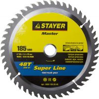 Диск пильный STAYER "MASTER" "SUPER-Line" по дереву, 185x20мм, 48Т