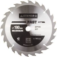 Диск пильный STAYER MASTER "FAST-Line" по дереву, 190х16мм, 24Т