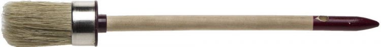 Кисть круглая ЗУБР "УНИВЕРСАЛ - МАСТЕР", светлая щетина, деревянная ручка, №6х30мм