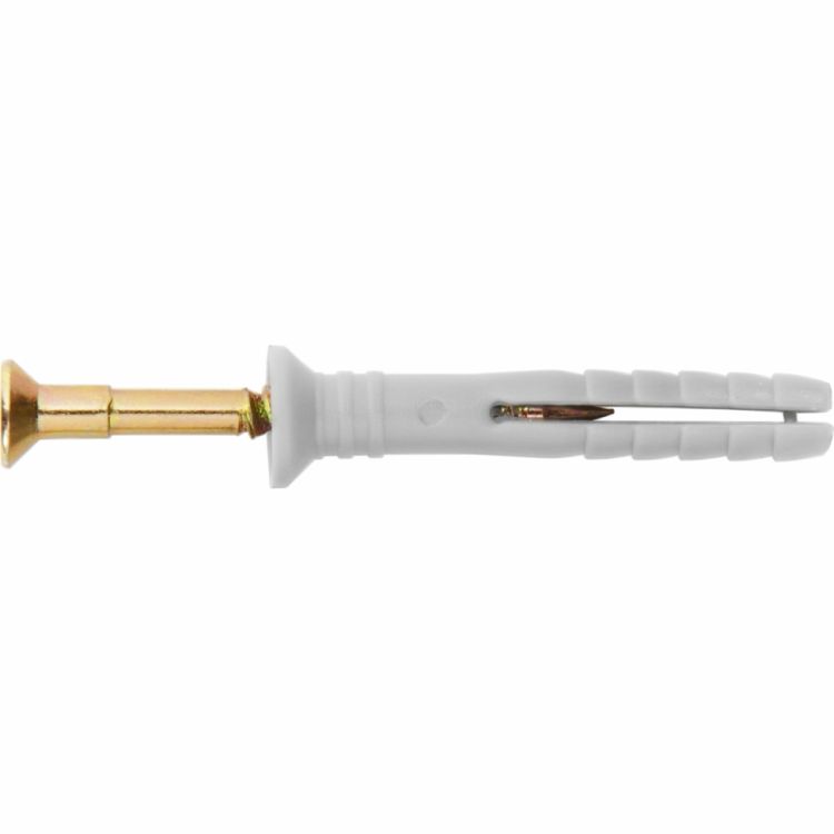 Дюбель-гвоздь полипропиленовый с потайным бортиком 8х140мм,100шт ШУРУПЬ