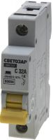 Выключатель автоматический СВЕТОЗАР 1-полюсный, 32 A, "C", откл. сп. 6 кА, 230 / 400 В