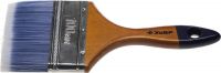 Кисть плоская ЗУБР "АКВА-МАСТЕР", искусственная щетина, деревянная ручка, 100мм