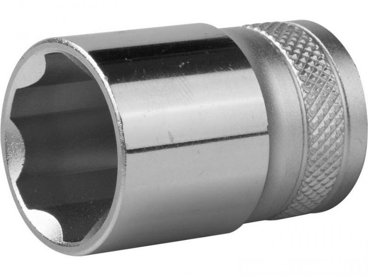 Торцовая головка KRAFTOOL "INDUSTRIE QUALITAT", Cr-V, SUPER-LOCK, хромосатинированная, 1/2", 22 мм