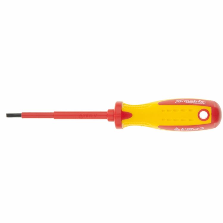 Отвертка Insulated, Ph0 x 75 мм, CrMo, до 1000 В, двухкомп. рукоятка MATRIX PROFESSIONAL Отвертка Insulated, Ph0 x 75 мм, CrMo, до 1000 В, двухкомп. рукоятка MATRIX PROFESSIONAL
