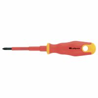 Отвертка диэлектрическая PH1*80mm, CrV, до 1000В, двухкомпонентная рукоятка СИБРТЕХ