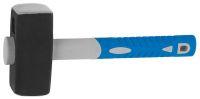 Кувалда ЗУБР "ЭКСПЕРТ" кованая с обратной двухкомпонентной фиберглассовой рукояткой и защитной резиновой манжетой, 2,0кг