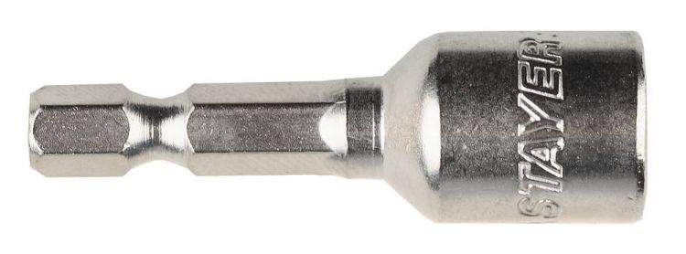 Бита STAYER с торцовой головкой, магнитная, Cr-V, тип хвостовика - E 1/4", 10х50мм, 5шт