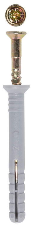 Дюбель-гвоздь ЗУБР полипропиленовый, потайной бортик, 6x50мм, ТФ6, 7шт