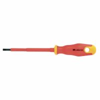 Отвертка диэлектрическая SL4*100mm, CrV, до 1000В, двухкомпонентная рукоятка СИБРТЕХ